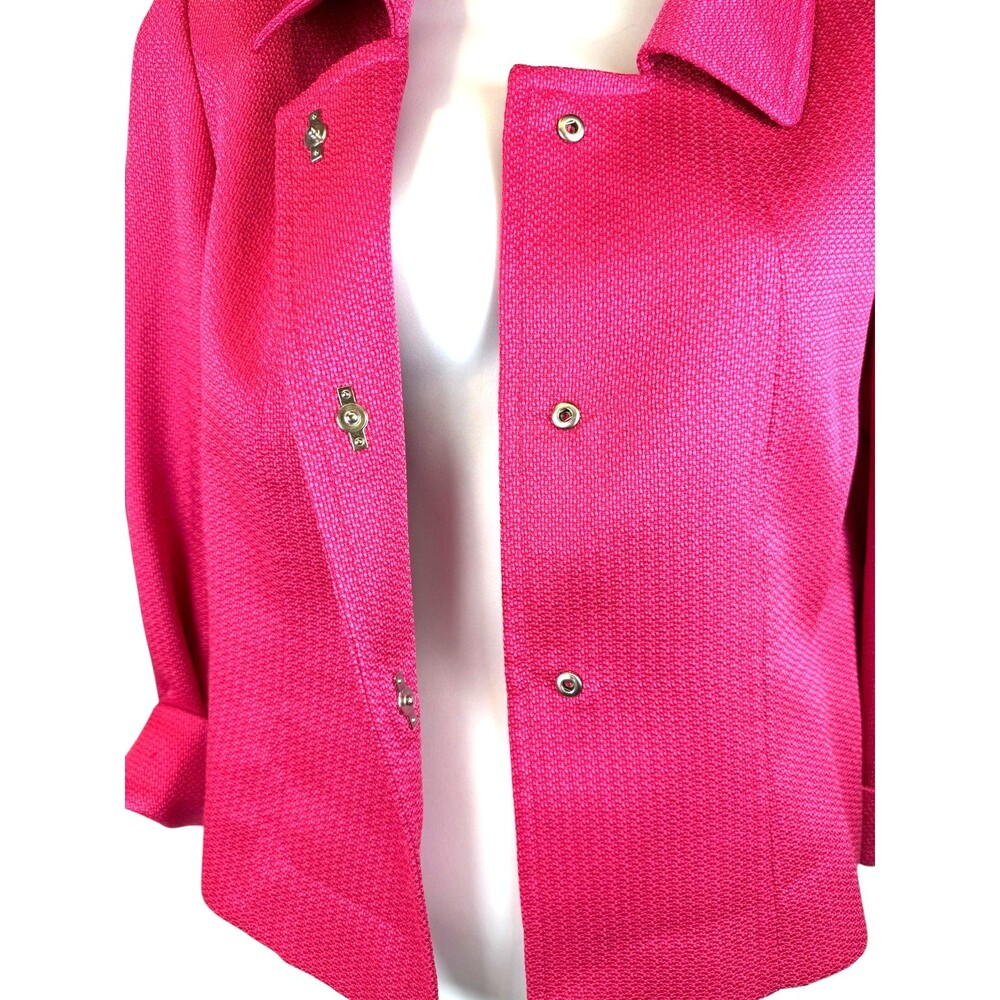 Tahari Arthur S. Levine Pink Textured Blazer Jacket Size 6 Bubblegum Career - Picture 6 of 9